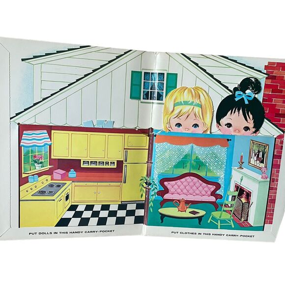 Vintage 1965 Jill & Joan Paper Dolls with Flocked Clothes Whitman Publishing - Picture 4 of 12